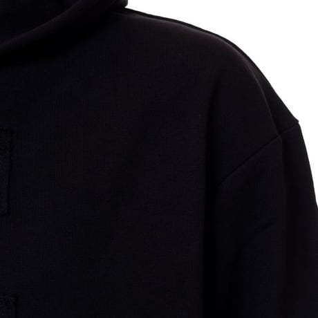 ラフシモンズ RAF SIMONS レギュラーフィットフーディ・パーカー コットン ブラック