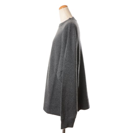 エクストリームカシミヤ extreme cashmere x 丸襟長袖セーター カシミア グレー