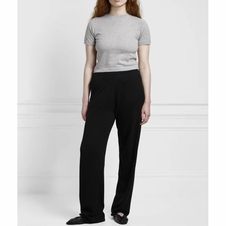 エクストリームカシミヤ extreme cashmere x レギュラーフィット半袖カットソー コットンカシミア ブラック