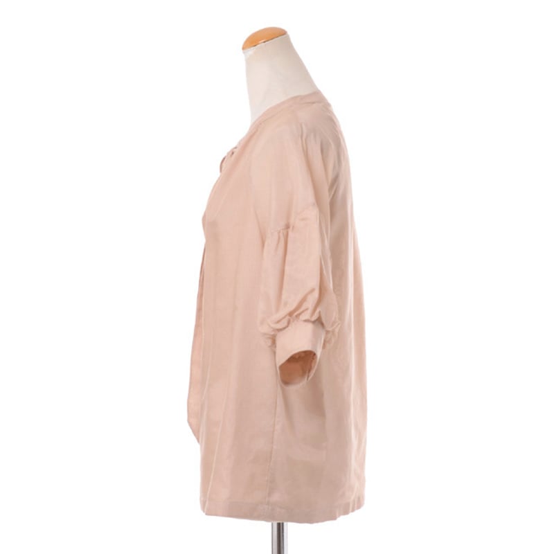 ロシャス ROCHAS 半袖ボリューム袖ブラウス コットンシルク ライト  