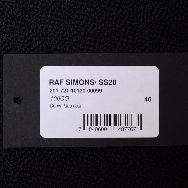 RAF SIMONS ラフシモンズ デニムラボコート コットン ブラック | YOKOAUNTY