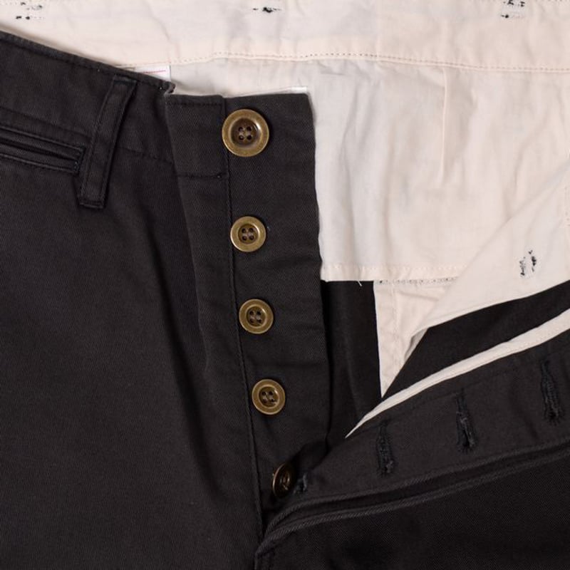 ビズビム visvim チノパンツ コットン ブラック | YOKOAUNTY