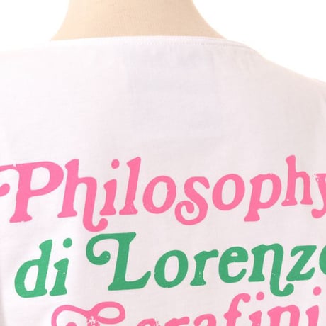 フィロソフィ PHILOSOPHY 半袖ショート丈カットソー コットンジャージー ホワイト