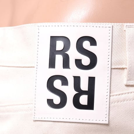 RAF SIMONS ラフシモンズ ラベルスリムフィットジーンズ コットン エクリュ