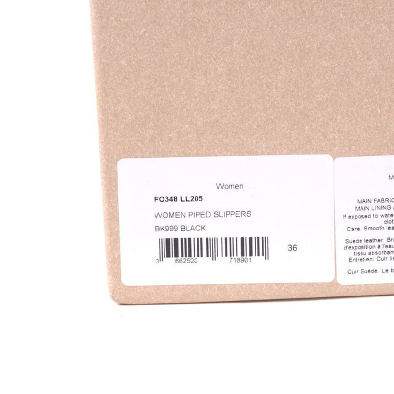 ルメール LEMAIRE PIPED SLIPPERS シューズ 牛革 ブラック | YOKO