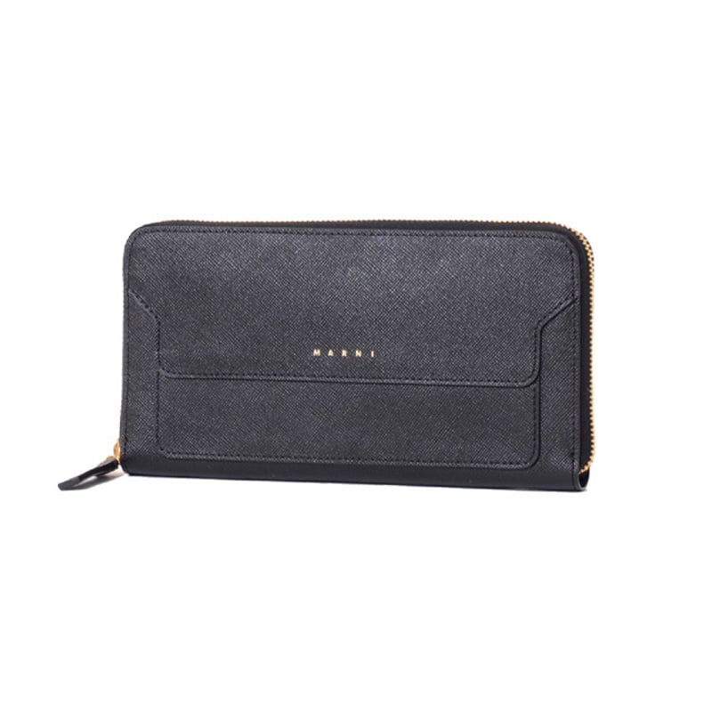 MARNI ラウンドジップウォレット 財布 黒 マルニ 国内直営店購入 FILO