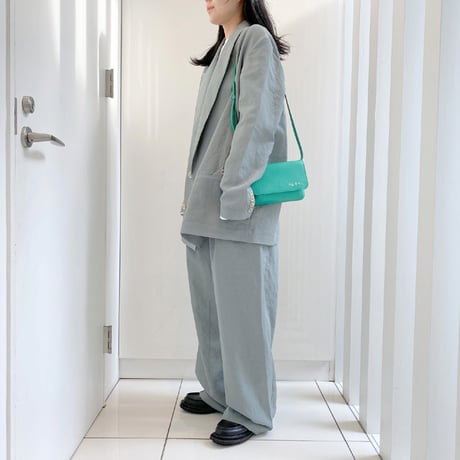 マルニ Marni ショルダーレザーバッグ 牛革羊革 グリーン