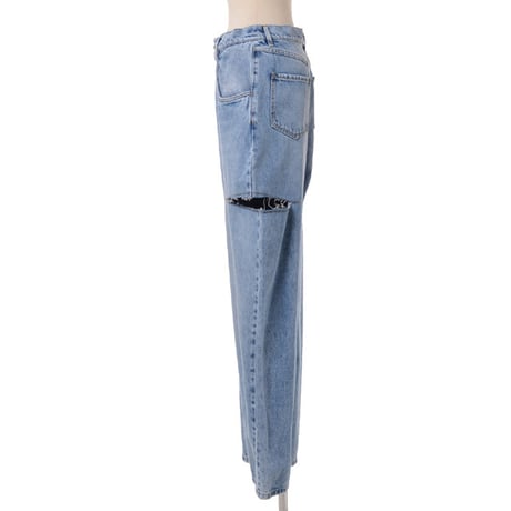 メゾン マルジェラ Maison Margiela スラッシュデティールジーンズ コットン ブルー