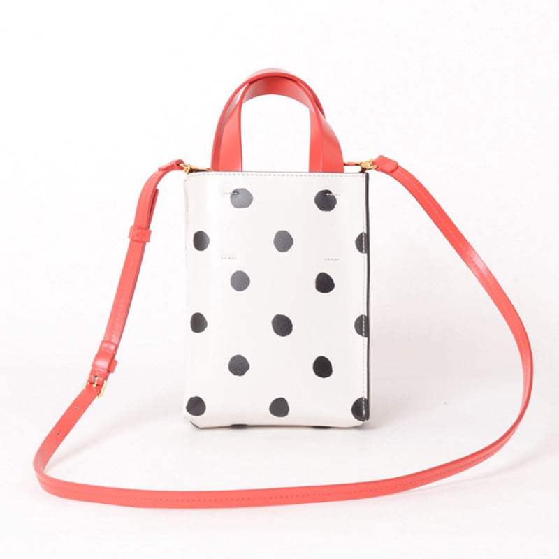 マルニ Marni MUSEOミュゼオミニバッグ 牛革 ブラックドッド | YOKOAUNTY
