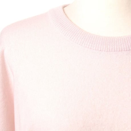 クリスティーナティ Kristina Ti ラウンドネックセーター カシミア パウダーピンク