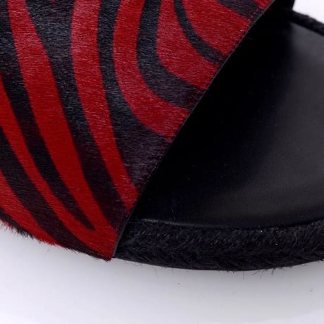 ハイダーアッカーマン Haider Ackermann レオパードサンダル レッド