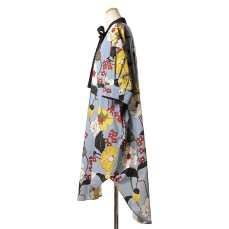 マルニ Marni ラウンドネックフラワープリントドレス コットン ブループリント 正規取扱