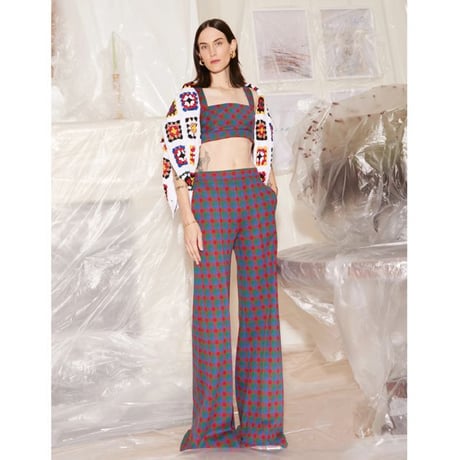 ロゼッタゲッティ ROSETTA GETTY クロシェットニットカーディガン オーガニックコットンニット カラフル