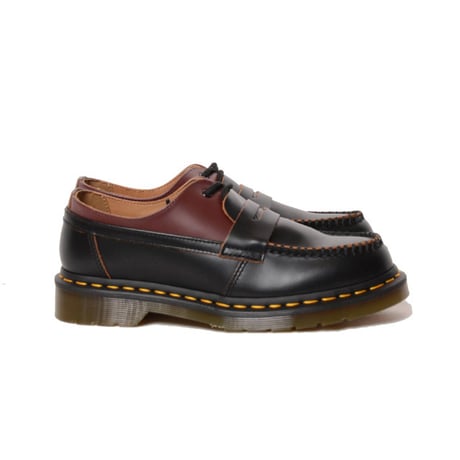 エムエムシックス メゾンマルジェラ MM6 MAISON MARGIELA レディース ドクターマーチン3ホールシューズ 牛革 ブラックチェリーレッド