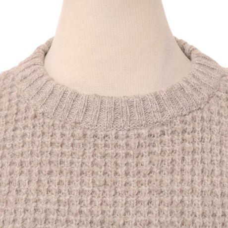 ブルネロクチネリ Brunello Cucinelli ワッフルセーター ウールカシミア ミルクティ