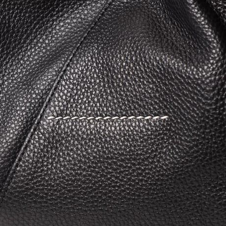 エムエムシックス メゾンマルジェラ MM6 MAISON MARGIELA ドレープミニジャバニーズバッグ 牛革 ブラック