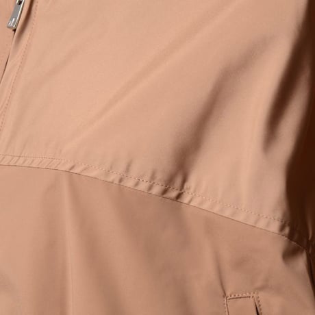 テン ten. デュオコートノーカラーブルゾン サテン ブラウン