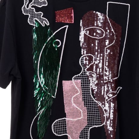 RAF SIMONS (ラフシモンズ) Tシャツ with abstract embroidery