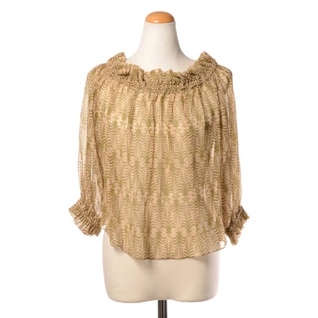 KRISTINA TI (クリスティーナティ)  ボウタイブラウス Kristina Ti Striped long-sleeved blouse with stand up ブラウス