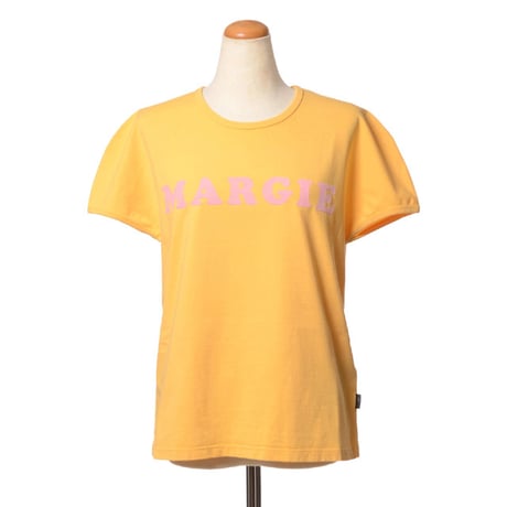 エムエムシックス メゾンマルジェラ MM6 MAISON MARGIELA ヴィンテージジャージーロゴTシャツ コットン イエロー 正規取扱