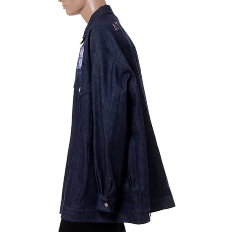 ラフシモンズ RAF SIMONS オーバーサイズドデニムジャケット コットン インディゴ