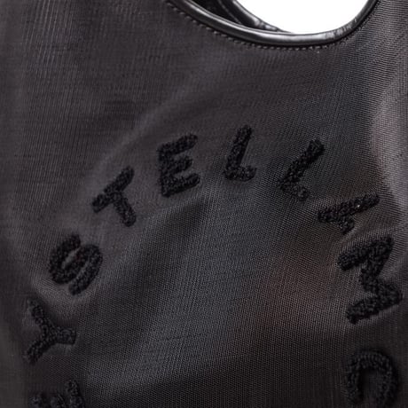 ステラマッカートニー stella mccartney ロゴホーボーバッグ メッシュ ブラック