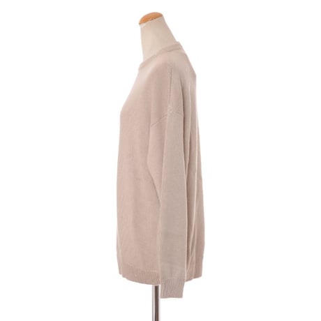 ブルネロクチネリ Brunello Cucinelli 丸襟長袖セーター カシミアシルク ベージュ