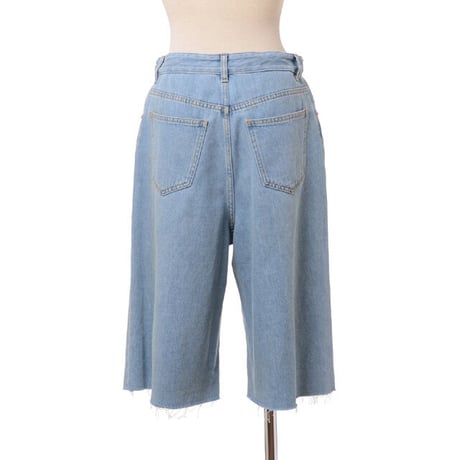 エムエムシックス メゾンマルジェラ MM6 MAISON MARGIELA 紐付きショートパンツ デニム ライトブルー
