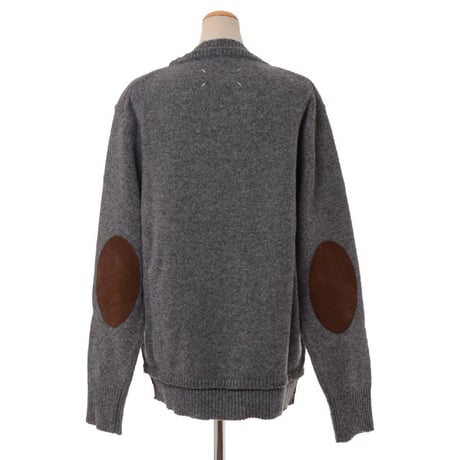 メゾン マルジェラ Maison Margiela エルボーパッチセーター ウールリネン グレー