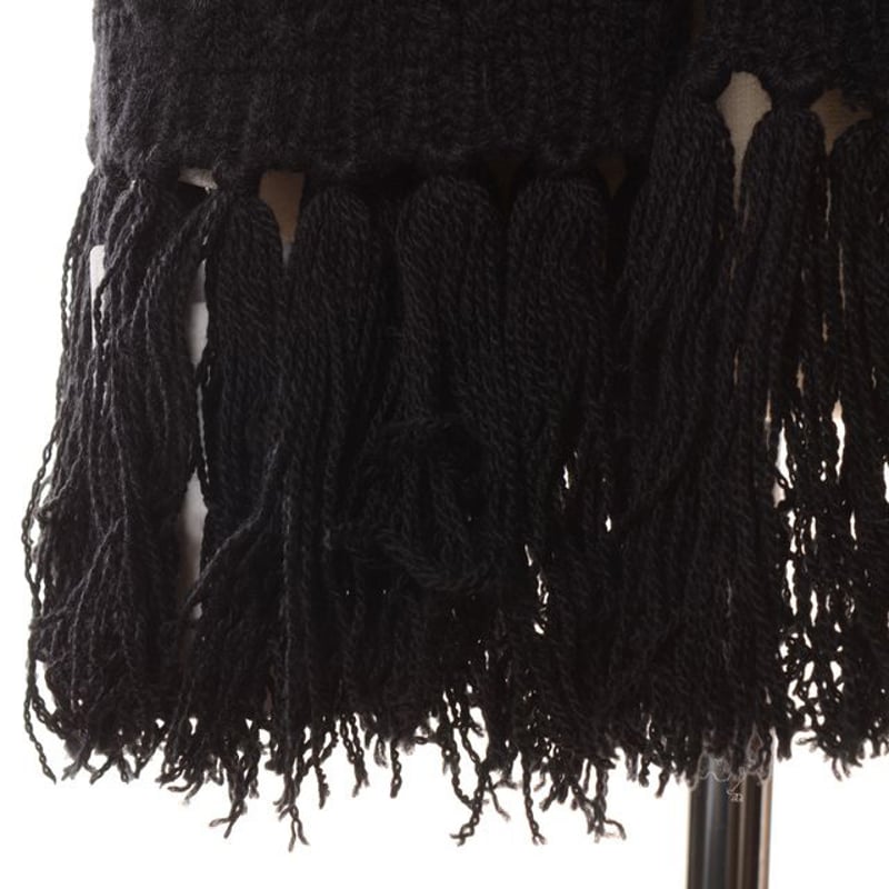 AGNONA カシミヤ100%マフラー アニオナ AGNONA アラン編みマフラー カシミヤ ブラック | YOKOAUNTY