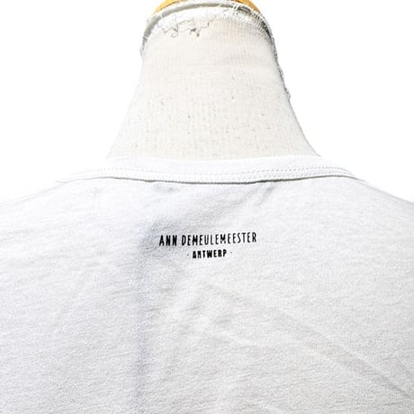 アンドゥムルメステール ann demeulemeester 半袖プリントTシャツ コットン ホワイト 正規取扱