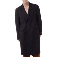 ラフシモンズ RAF SIMONS Classic doublebrested coat with uniform pockets リサイクルポリエステル ブラック
