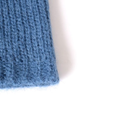 ラフシモンズ RAF SIMONS Mohair balaclava ウール グレイブルー