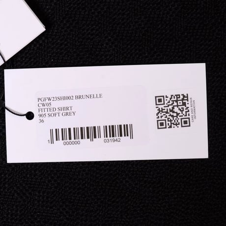 プルーンゴールドシュミット prune goldschmidt 七分袖ブラウス ウールフラノ チャコールグレー