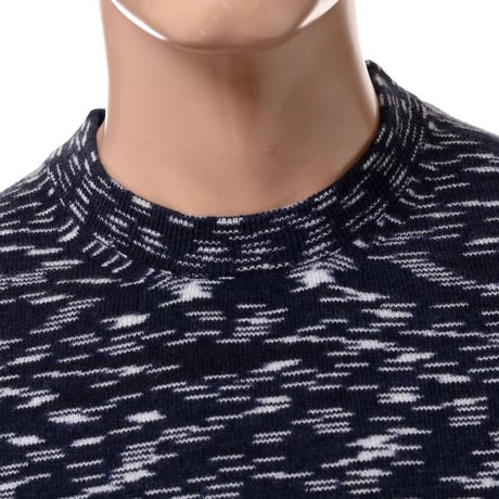 ミッソーニ Missoni 丸襟セーター ウールミックス ブラックミックス