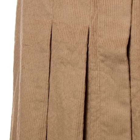 ダウェイ DAWEI ベルト付きロングスカート コーデュロイ ワッフルベージュ