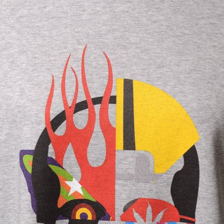 ルシアンペラフィネ Lucien Pellat Finet ８モチーフスカルTシャツ コットン グレー