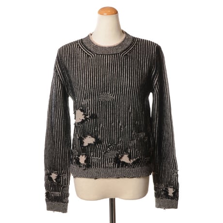 エムエムシックス メゾンマルジェラ MM6 MAISON MARGIELA リバーシブルセーター ウールなど ブラック