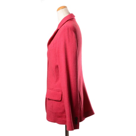 インポートブランド import brand HAWICO Scotland（ホイコ スコットランド）テーラードジャケット カシミア ルージュ千鳥格子