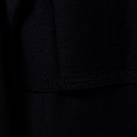 ルメール LEMAIRE レイヤードワンピース メリノウール ブラック