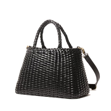 インポートブランド import brand ブルーノロッシ BRUNO ROOSI ラージメッシュ編みバッグ 牛革 ブラック 正規取扱