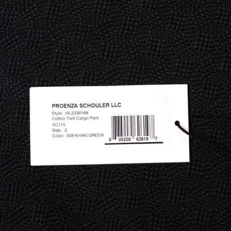 プロエンザスクーラー Proenza Schouler カーゴパンツ コットンストレッチ カーキ