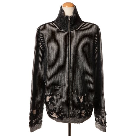 エムエムシックス メゾンマルジェラ MM6 MAISON MARGIELA リバーシブルジッパーブルゾン ウールなど ブラック