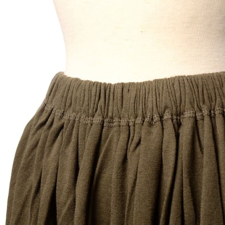 エクストリームカシミヤ extreme cashmere x manyshortロング丈スカート コットンカシミヤ アーミー