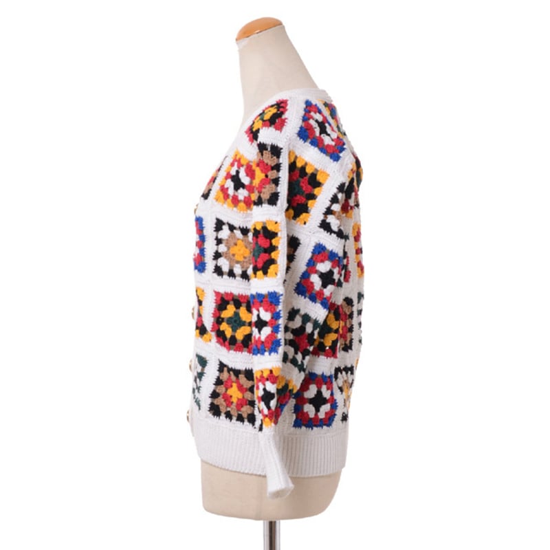 ロゼッタゲッティ ROSETTA GETTY クロシェットニットカーディガン  