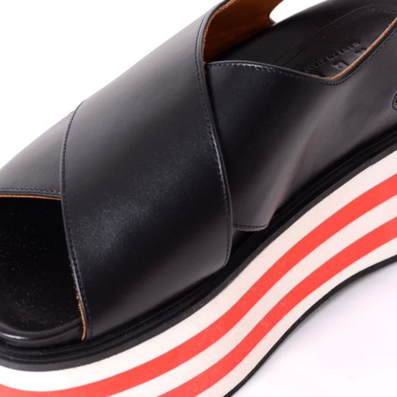 マルニ Marni フスベッドウェッジサンダル レザー・ラバー マルニ Marni フスベッドウェッジサンダル レザー・ラバー