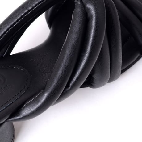 エムエムシックス メゾンマルジェラ MM6 MAISON MARGIELA チャンキーミニョンサンダル 合皮 ブラック
