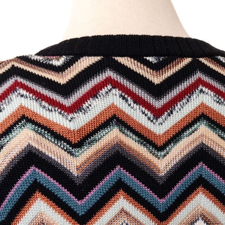 ミッソーニ Missoni Vネックセーター 羊毛ミックス ブラックミックス