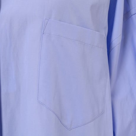 メゾン マルジェラ Maison Margiela オーバーフィットシャツブラウス コットンポプリン ライトブルー