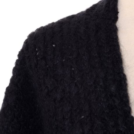 アンドゥムルメステール ann demeulemeester ビックシルエットカーディガン モヘアウール ブラック